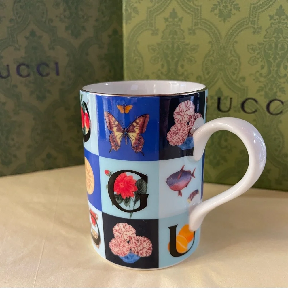 GUCCI VINTAGE PORCELAIN CUPS, Set of 2 Available - Picture 4 of 9
